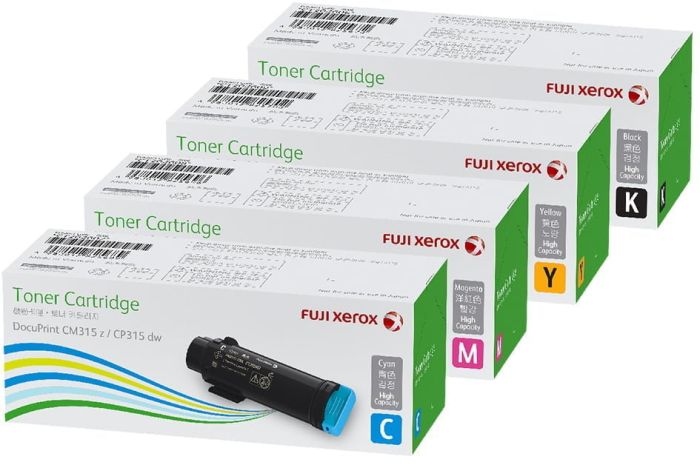 Fuji Xerox DocuPrint CP315 and CM315 Cartridges (4 Pack Genuine)