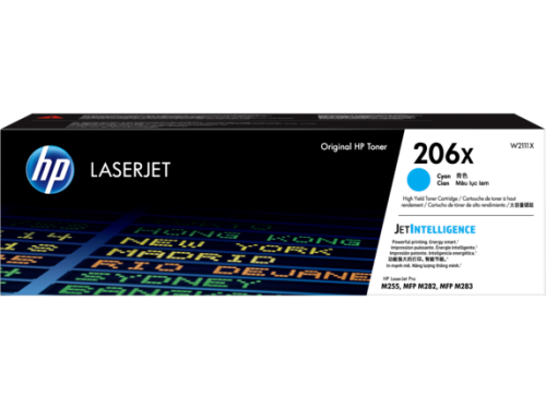 HP 206X High Yield Cyan Original LaserJet Toner Cartridge (W2111X)