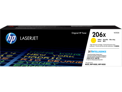 HP 206X High Yield Yellow Original LaserJet Toner Cartridge (W2112X)