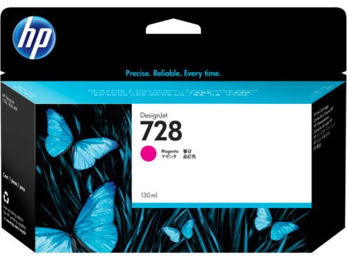 HP 728 130-ml Magenta DesignJet Ink Cartridge (F9J66A)