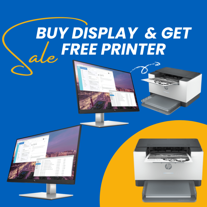 HP E23 G4 FHD Monitor with 6GW62E (M209DWE) Printer