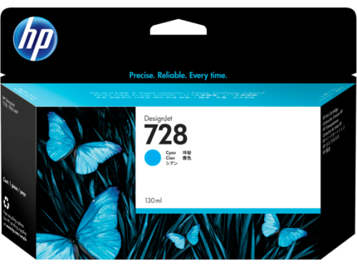 HP 728 130-ml Cyan DesignJet Ink Cartridge (F9J67A)