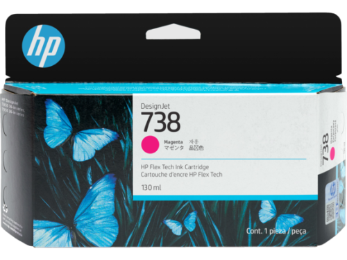 HP 738 130-ml Magenta DesignJet Ink Cartridge (498N6A)