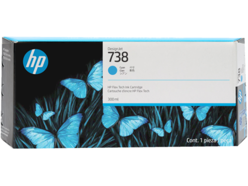 HP 738 300-ml Cyan DesignJet Ink Cartridge (676M6A)